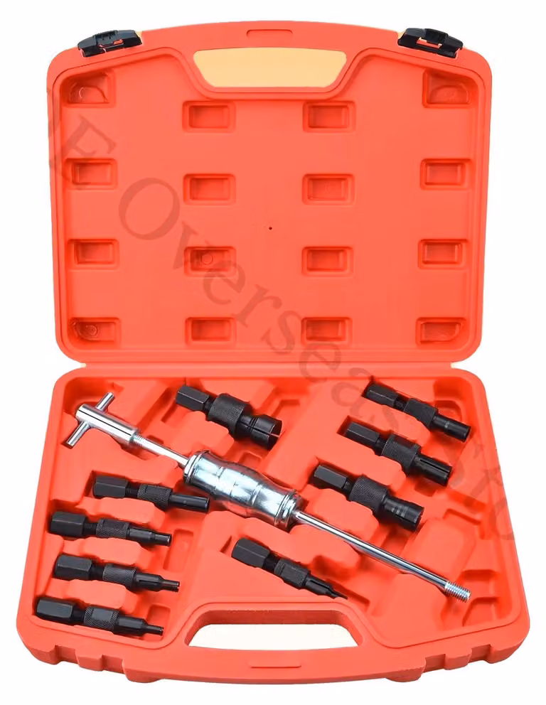 Estrattore per cuscinetti interni, confezione da 10 pezzi, lunghezza del martello 105 mm, lunghezza dell'albero 390 mm, peso dell'articolo 4,1 kg, materiale: metallo e plastica