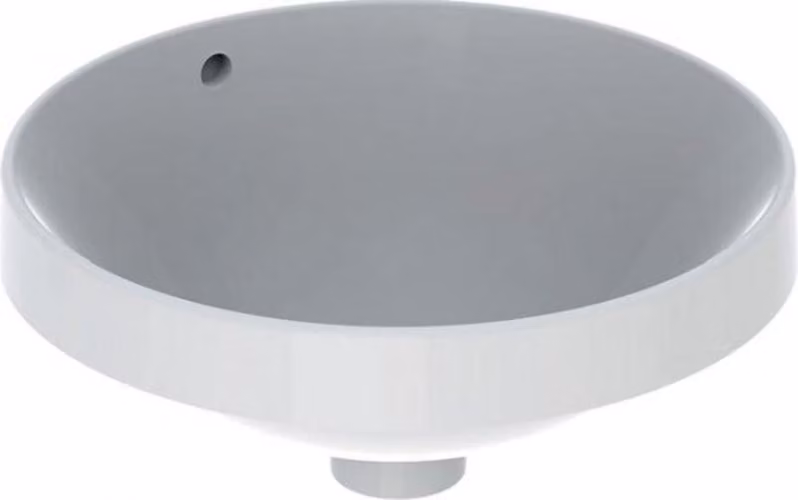 Geberit VariForm lavabo encastré rond, 400mm, sans trou pour robinet, avec trop-plein, 500.701.01.2, 500.701.01.2