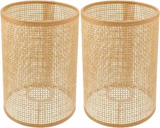 Copri-lampadina in rattan - Paralume intrecciato in alghe marine E27/E14 - Per lampadari e lampade da tavolo