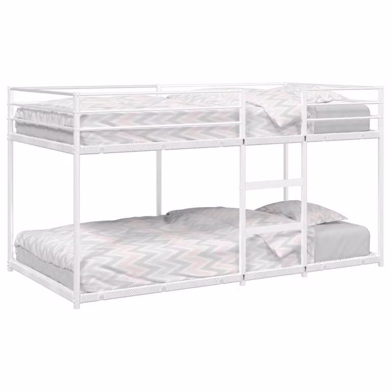 Letto a castello moderno vidaXL in metallo bianco per bambini L/P/H: 200 x 90 x 175 cm