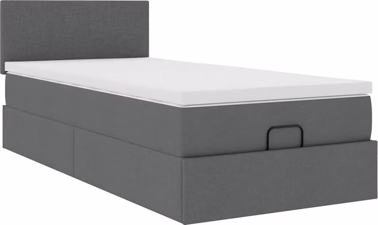 Struttura Letto Pouf con Materasso 90x190 cm in Tessuto