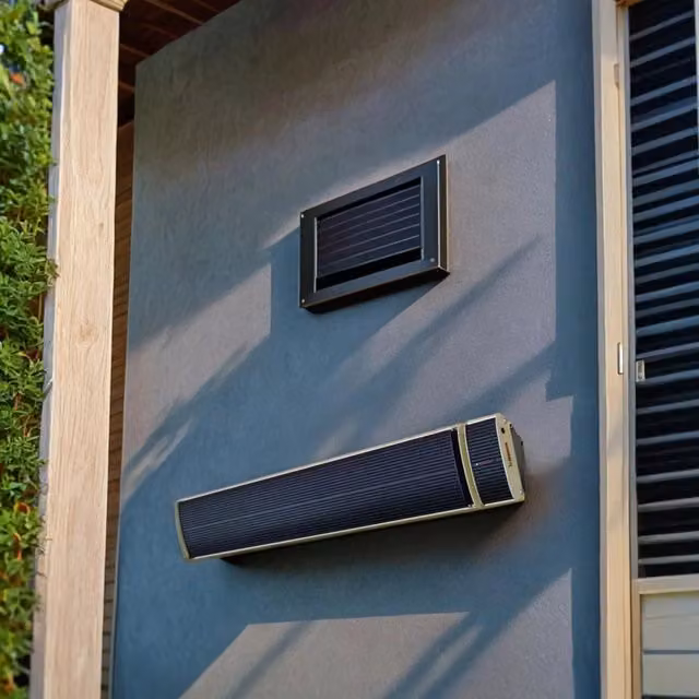 Riscaldatore a infrarossi in ceramica MPC Tarifa 1500W nero con telecomando e protezione IP65 – 1