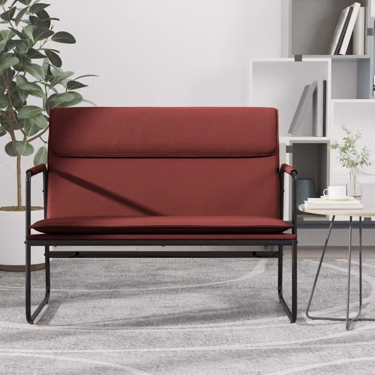 vidaXL Panca Rosso Vino 100x64x80 cm in Similpelle