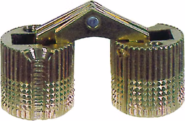Set di 24 cerniere invisibili cilindriche in ottone color oro BricoGo mm 16