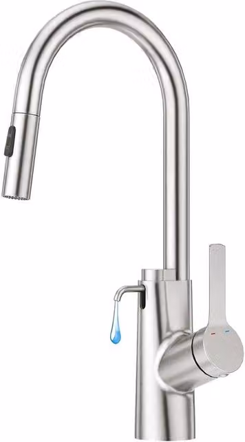 Cranio cucina con sprogetto estensibile - acciaio inox liscio - rotazione 360°
