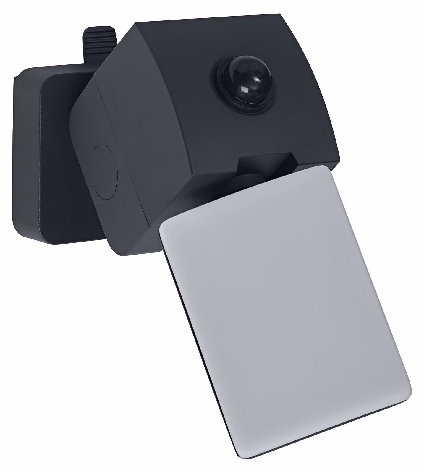 Lampada da esterno OSRAM, colore grigio scuro, 2,5 W, 275 lm, 3000 K, angolo di illuminazione di 111°, durata di 50.000 ore, grado di protezione IP54, sensore di movimento PIR, funzione di ricarica USB-C
