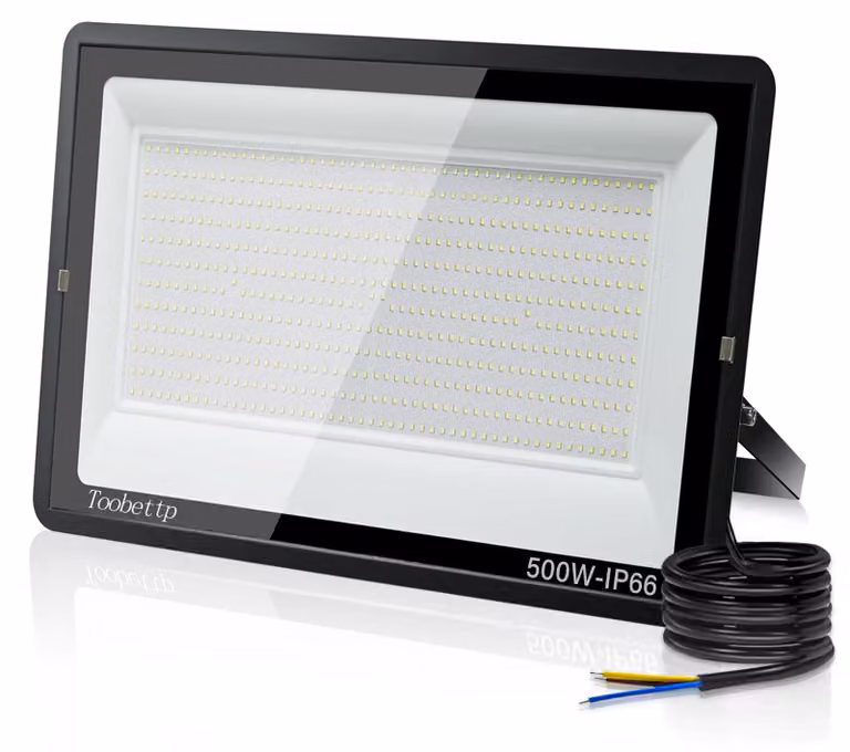 Faretto LED da 500W, 50.000 lumen, luce bianca fredda, grado di protezione IP66, per uso esterno