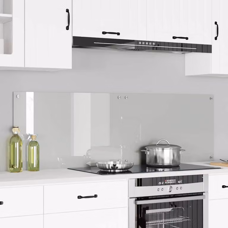 Set di 2 schienali da cucina vidaXL in vetro temperato trasparente, L 50 cm x H 80 cm