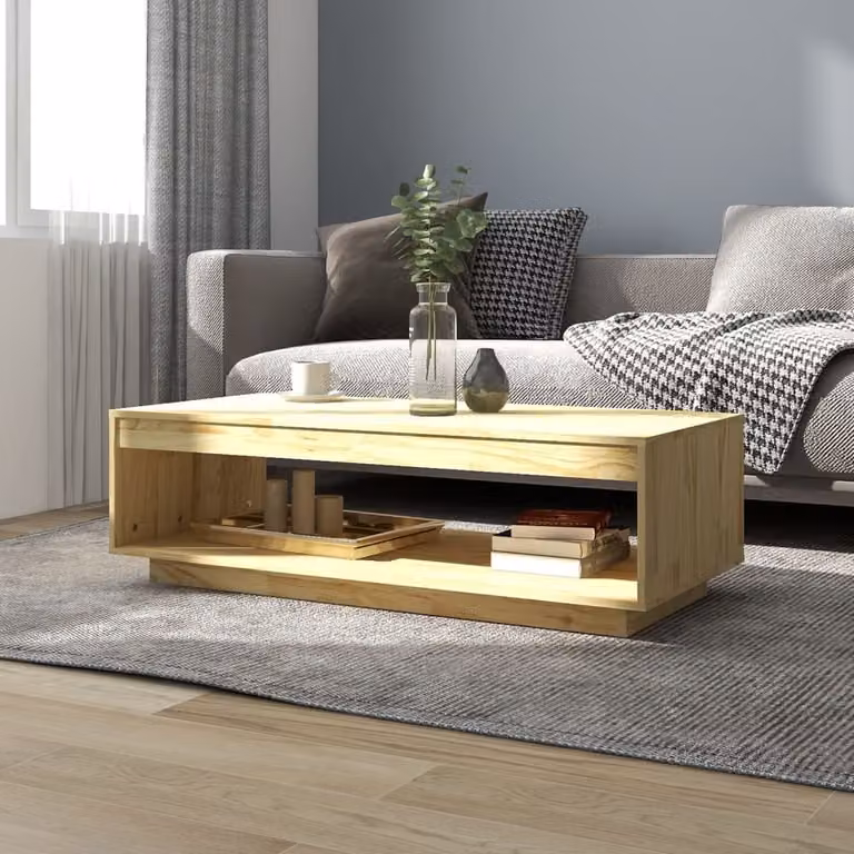 vidaXL Tavolino 110x50x33,5 cm in legno di pino massiccio - Tavolino - Tavolini - Tavolino - Tavoli laterali