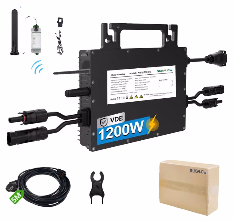 Microinverter solare, connettività intelligente, design leggero, FNL1200W, 230 V, 16-60 V