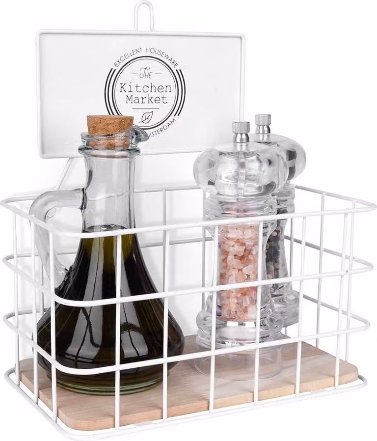 Mensola da cucina a parete a forma di cestino