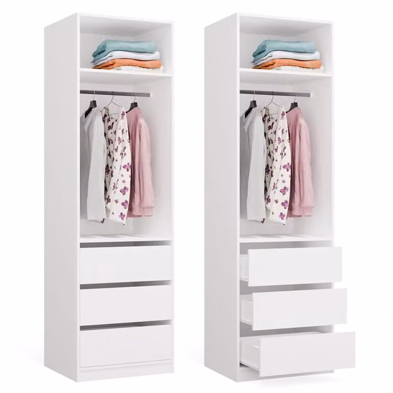 raumhirsch Armadio modulare OPENO, dimensioni 60x50 cm, con cassetti e appendiabiti