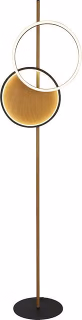 Piantana Contemporaneo Crosby Acciaio Nero Policarbonato Marrone Led 28,13 3000K