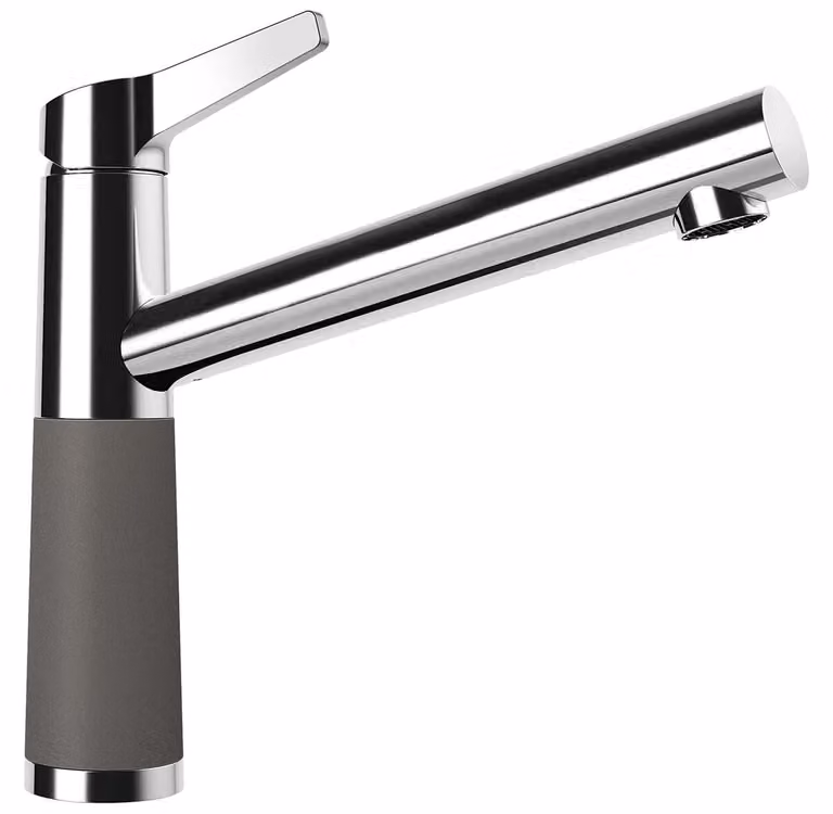 Miscelatore SCHOCK SC-510 in SILVERSTONE con bocca di erogazione fissa / CRISTADUR