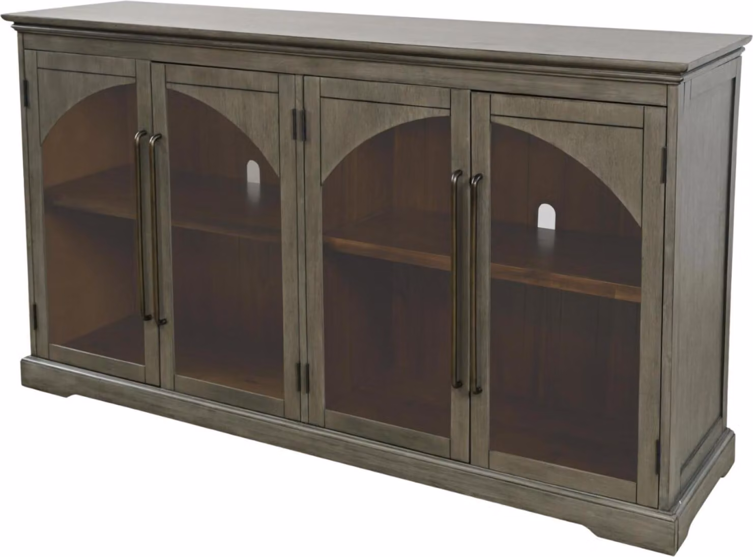 FURNLUX Credenza Avola Grigio Verde E Marrone 165cm / Colore principale: Grigio / Dimensioni: 165 x 92 x 43 cm