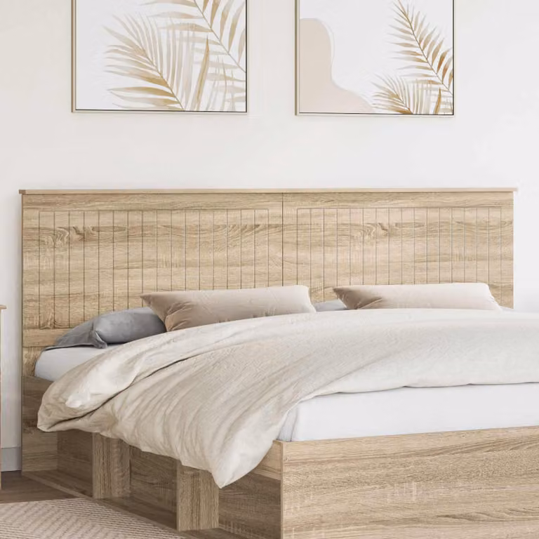 Testiera per letto moderna vidaXL in legno ingegnerizzato Rovere Sonoma, colore marrone
