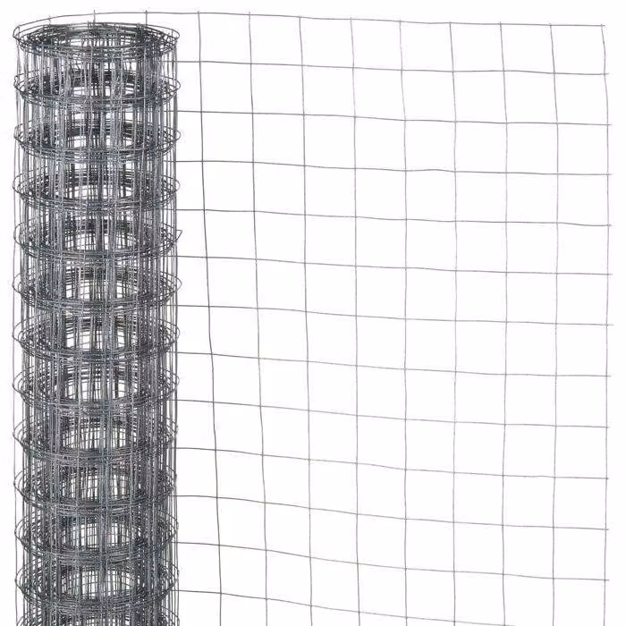 Rete elettrosaldata grigia per animali, H.1 x L.3 m, maglia H.12 x L.12,7 mm