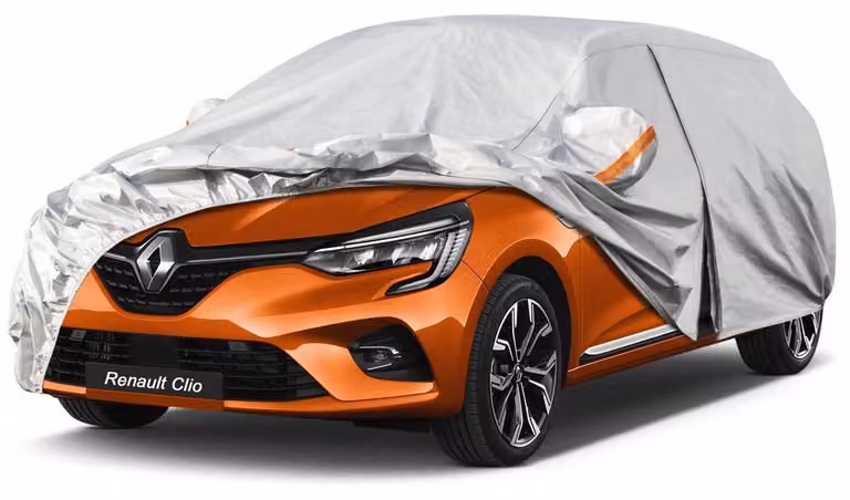 Copertura per auto, impermeabile e traspirante, per Renault Clio a 3 porte (1990-2025), colore argento