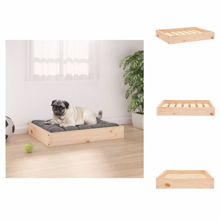 vidaXL Letto per cani 61,5x49x9 cm in legno di pino massiccio - Letti per cani