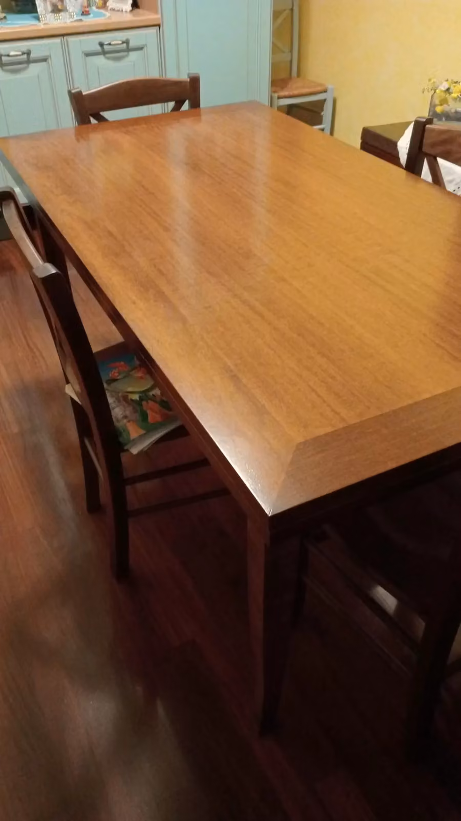 Tavolo rettangolare in legno con allunghe Mobili 2G colore noce L: 160 cm, P: 85 cm, H: 80 cm – 3