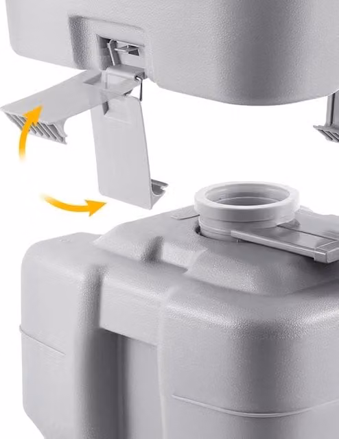 Toilet da Campeggio Inclinabile 30L - Toilet da Campeggio Portatile - Incluso Coperchio