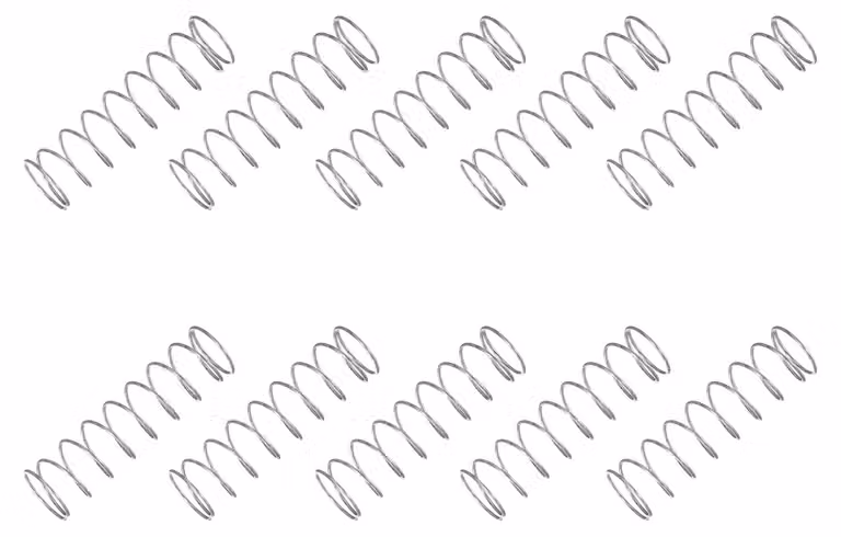 Molla a compressione, dimensioni 12x0,7x45 mm, acciaio inossidabile 304, confezione da 10 pezzi