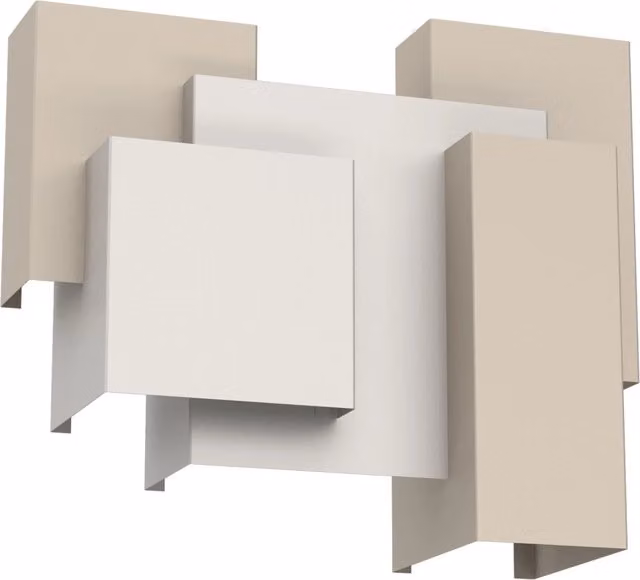 Applique Wall geometrica 5xG9 beige/grigio Luminex