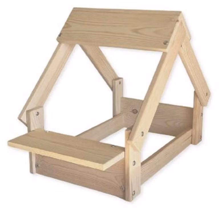 Cuccia per cani da interno, struttura in legno con supporto per ciotola, dimensioni 60x55x60 cm