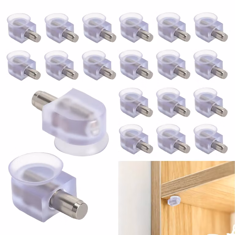 20 supporti per mensole, spessore 5 mm, supporti per mensole in vetro