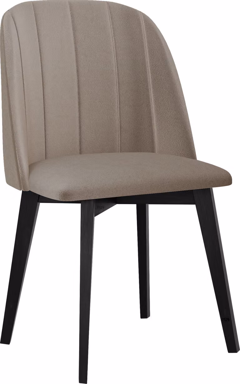 Sedia da pranzo imbottita AFTON 3 - nero / beige