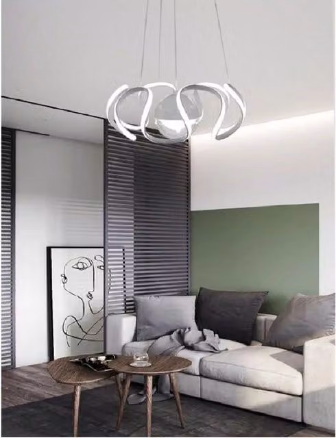 Trade Shop Lampadario A Sospensione Led Spirale 2.0 Bianco Luce Fredda 6500k 78W Lp-11b – 1