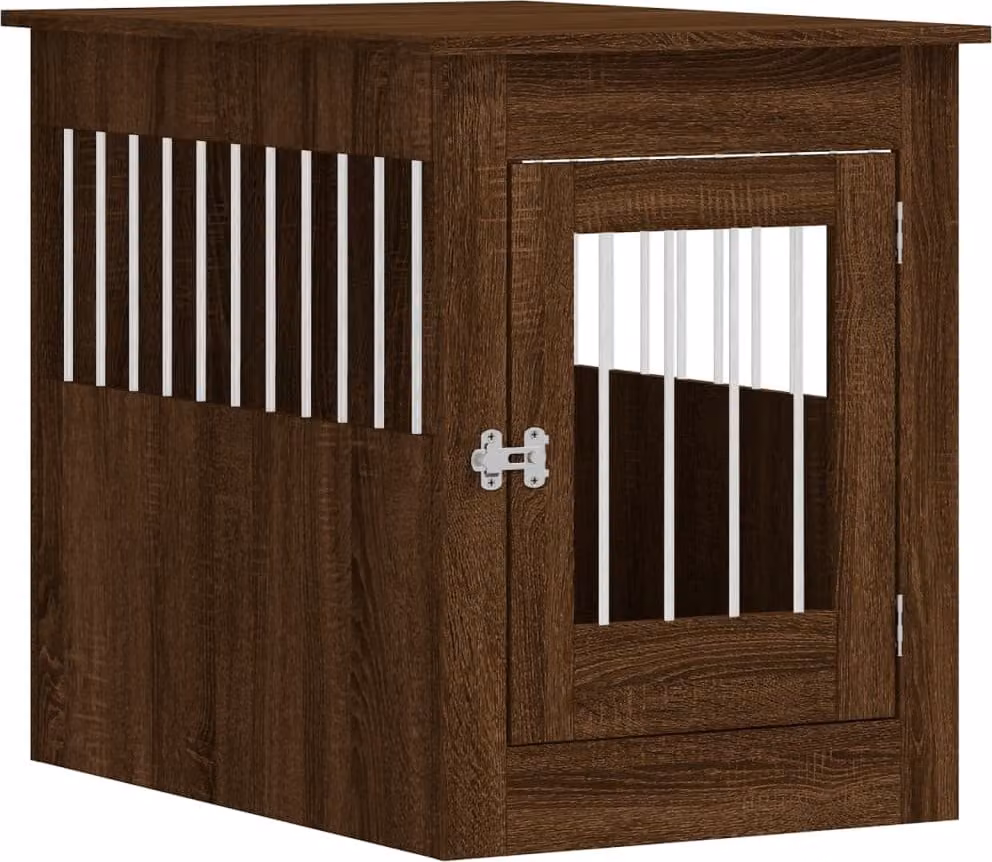 Gabbia Cani Arredamento Rovere Marrone 55x80x68cm Multistrato