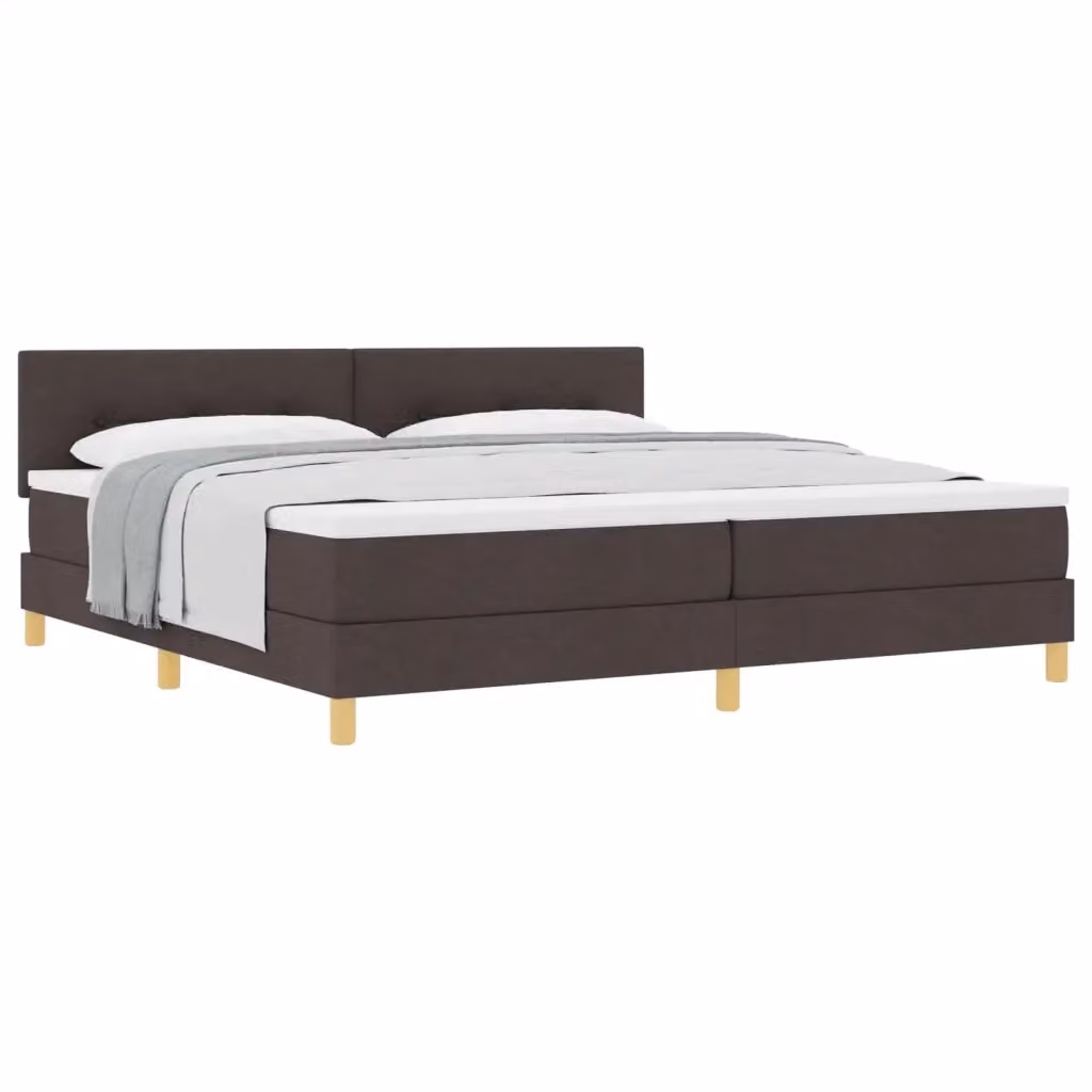 Letto ibrido moderno vidaXL in tessuto marrone con struttura in legno e metallo L/P/H: 200 x 200 x 280 cm – 2