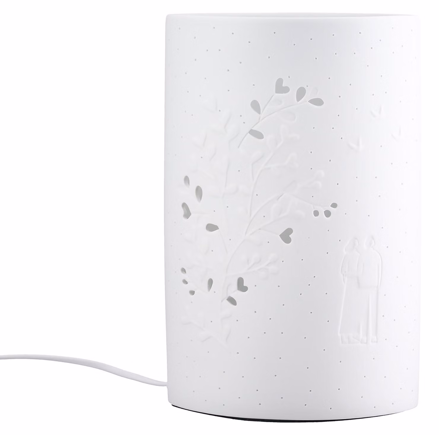 Lampada da tavolo MOMENTS - bianca - porcellana - altezza 28 cm x larghezza 18 cm