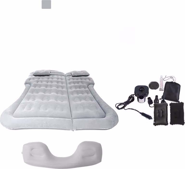 Auto gonfiabile materasso portatile letto aria campeggio Mat grigio + impronta Pier
