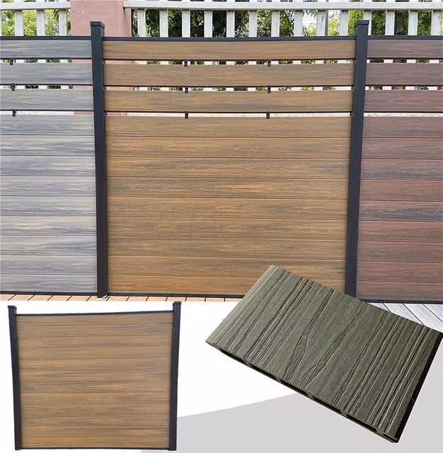 Listoni WPC L196xH180cm SUPRAM per recinzione colore Teak listone co-estruso 150x1805mm spessore 20mm