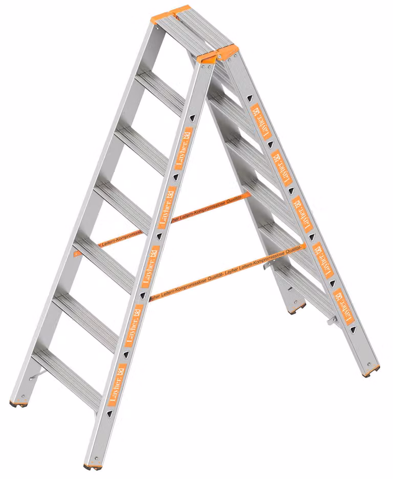 Layher Topic 1043 Stufenstehleiter 2 x 7 Stufen