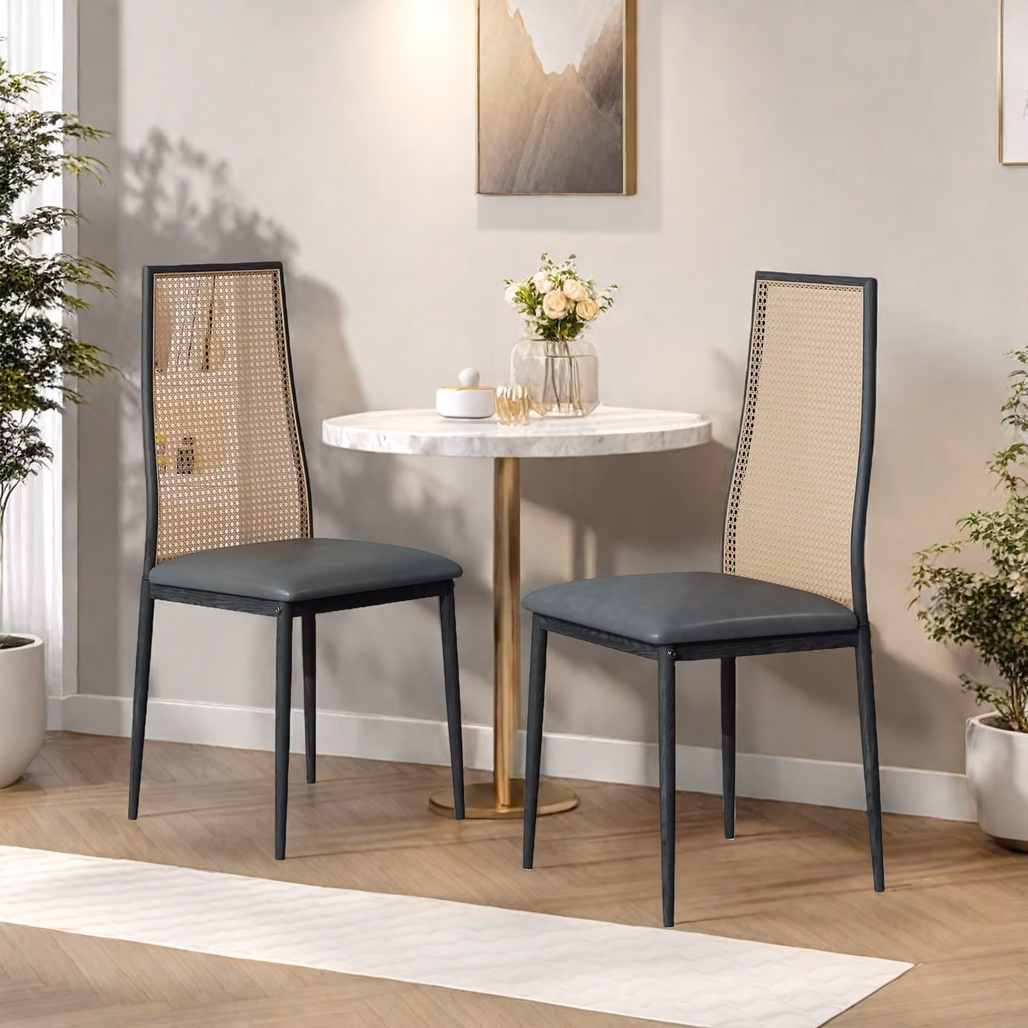Sedie per sala da pranzo set di 2 sedie imbottite in velluto nero sedia per sala da pranzo set di 2 sedie per cucina sedia per soggiorno con schienale gambe in metallo per sala da pranzo soggiorno