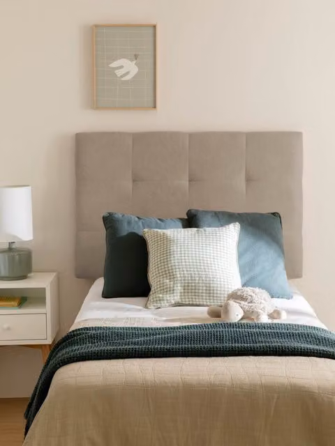 Testiera imbottita Evron Kenay Home colore perla