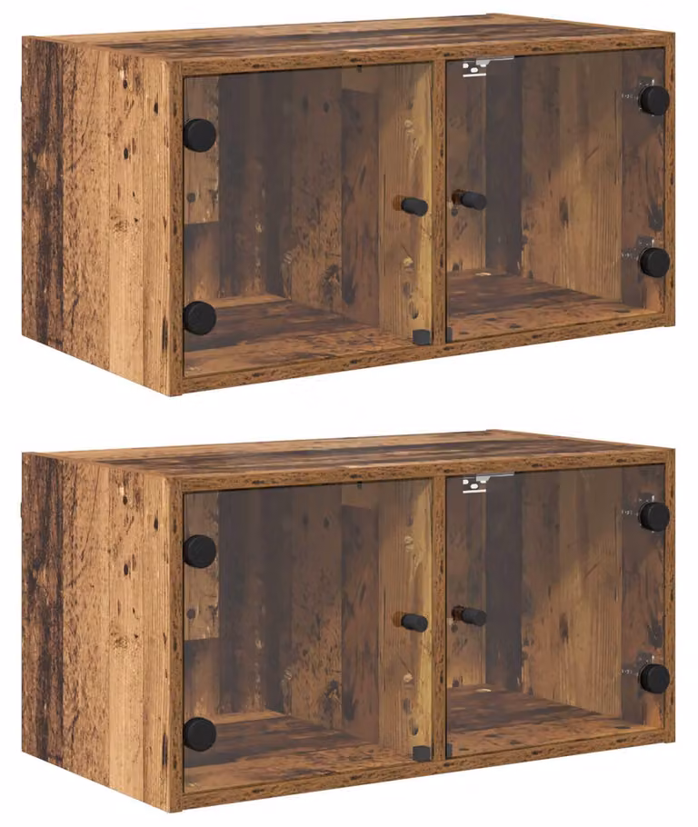Armadi da Parete 2 pcs Legno vecchio 68 x 37 x 35 cm