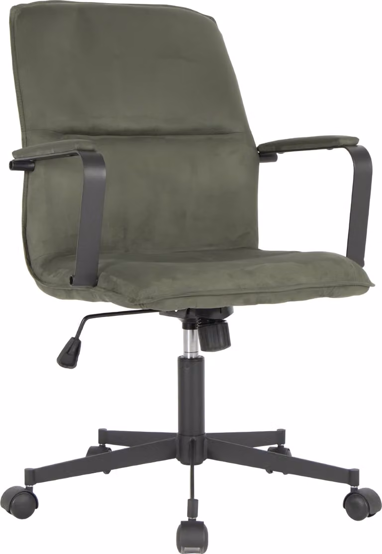 Sedia da ufficio Casa Dolce JAZON, verde, 57,5x61x91/100,5 cm, girevole a 360°, regolabile in altezza, meccanismo a farfalla, peso massimo 120 kg