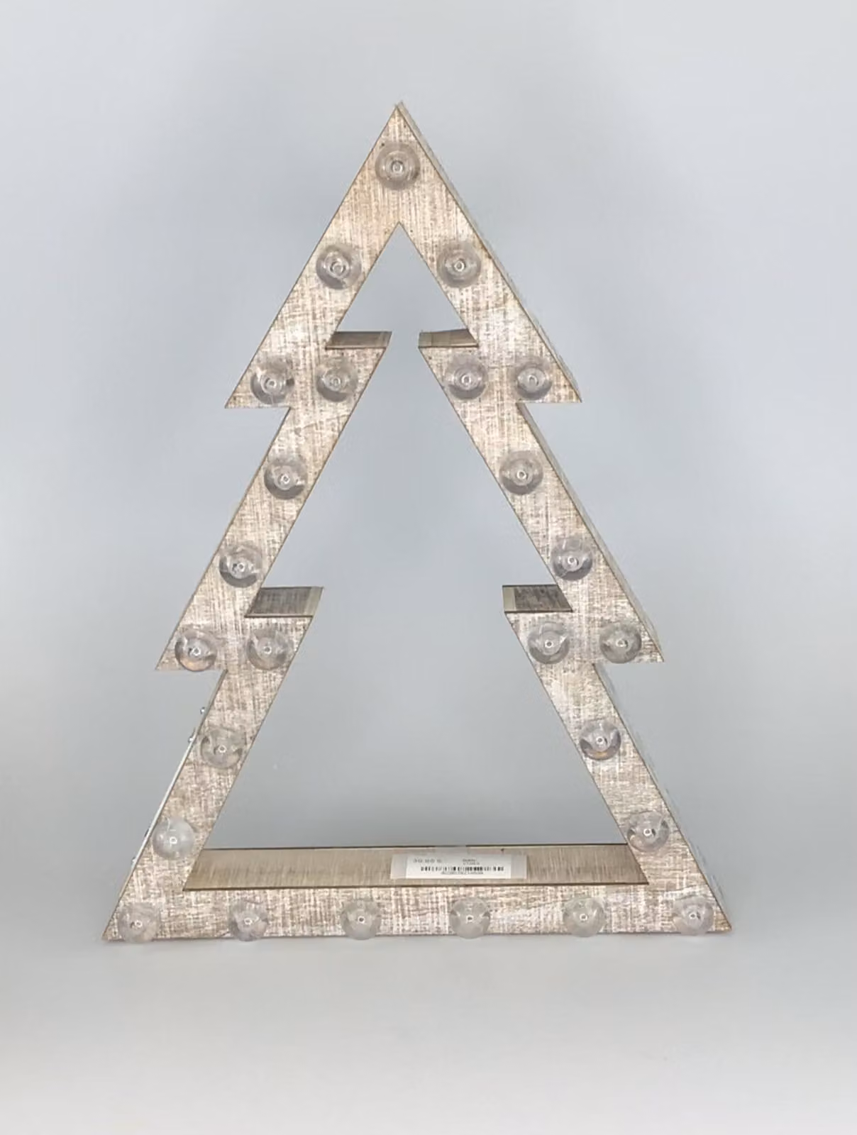 GILDE Albero di Natale decorativo con 25 LED, naturale, bianco spazzato, 45 cm