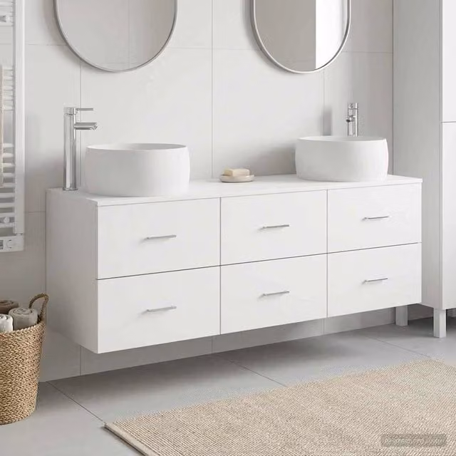 Set di mobili per il bagno 3 pz Bianco 49,5 x 44,5 x 66 cm 3405915