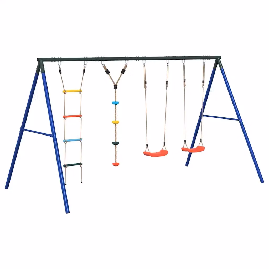 Set Gioco da Esterno con Altalene e Scala vidaXL Multicolore L/P/H: 341 x 185 x 185 cm – 2