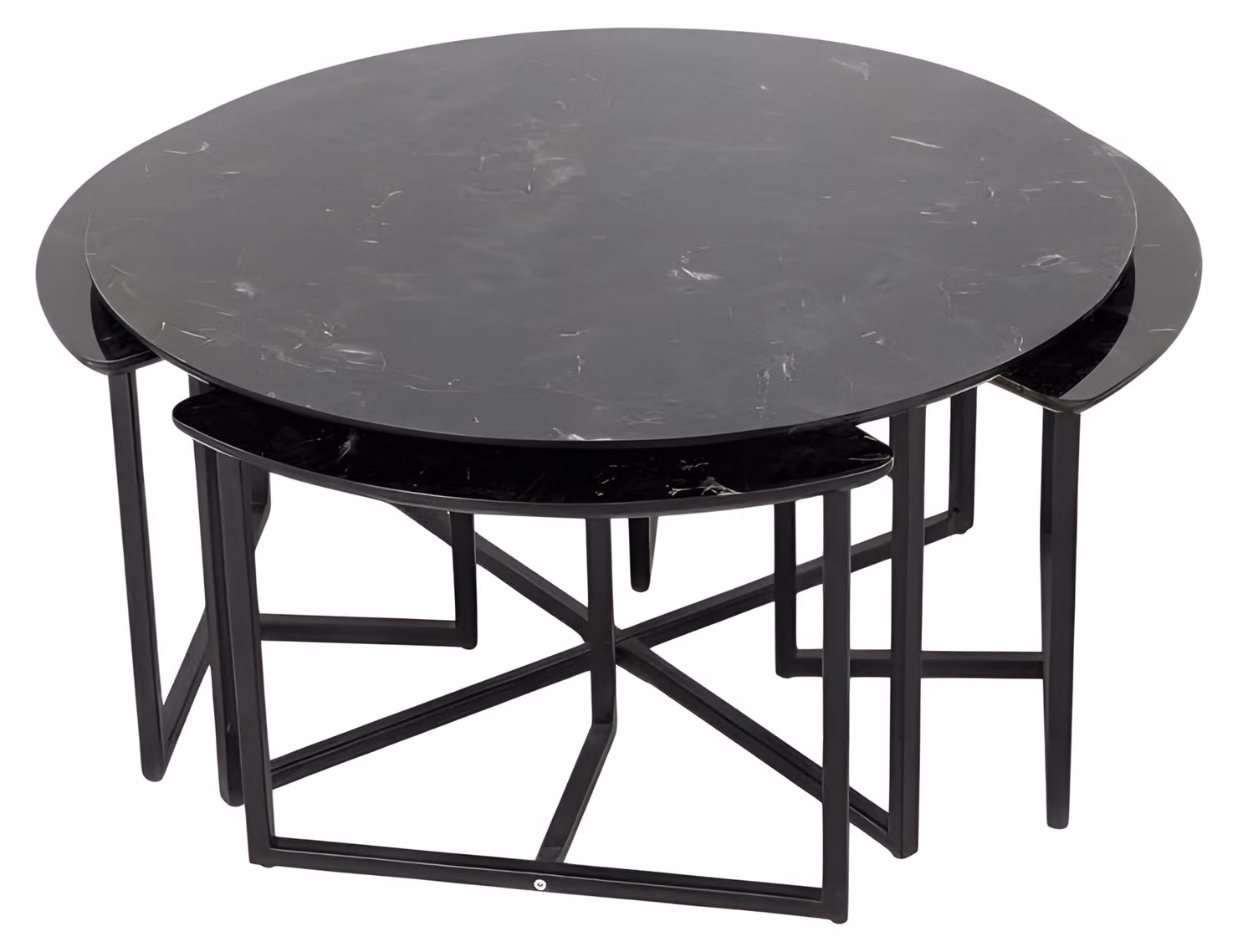 Eleganter schwarzer Couchtisch aus Holz im modernen Design