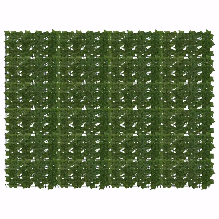 Schermo per balcone con siepe artificiale a foglie verde vidaXL L: 200 cm, H: 150 cm