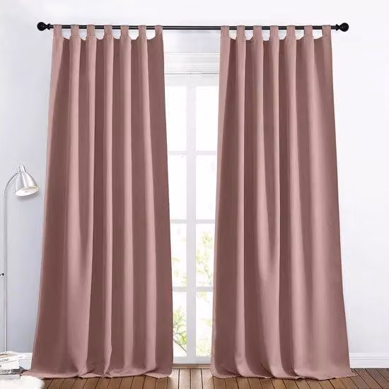 Set di tende oscuranti, 2 pezzi, camera da letto per bambine, soggiorno, H 245 x L 140 cm, rosa