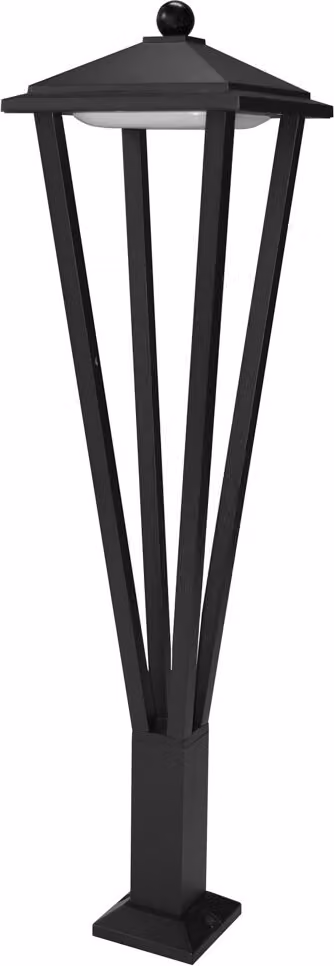 Lampada da giardino a stelo moderna 80 cm LED 12W colore caldo conico nero sabbiato BONS Italux
