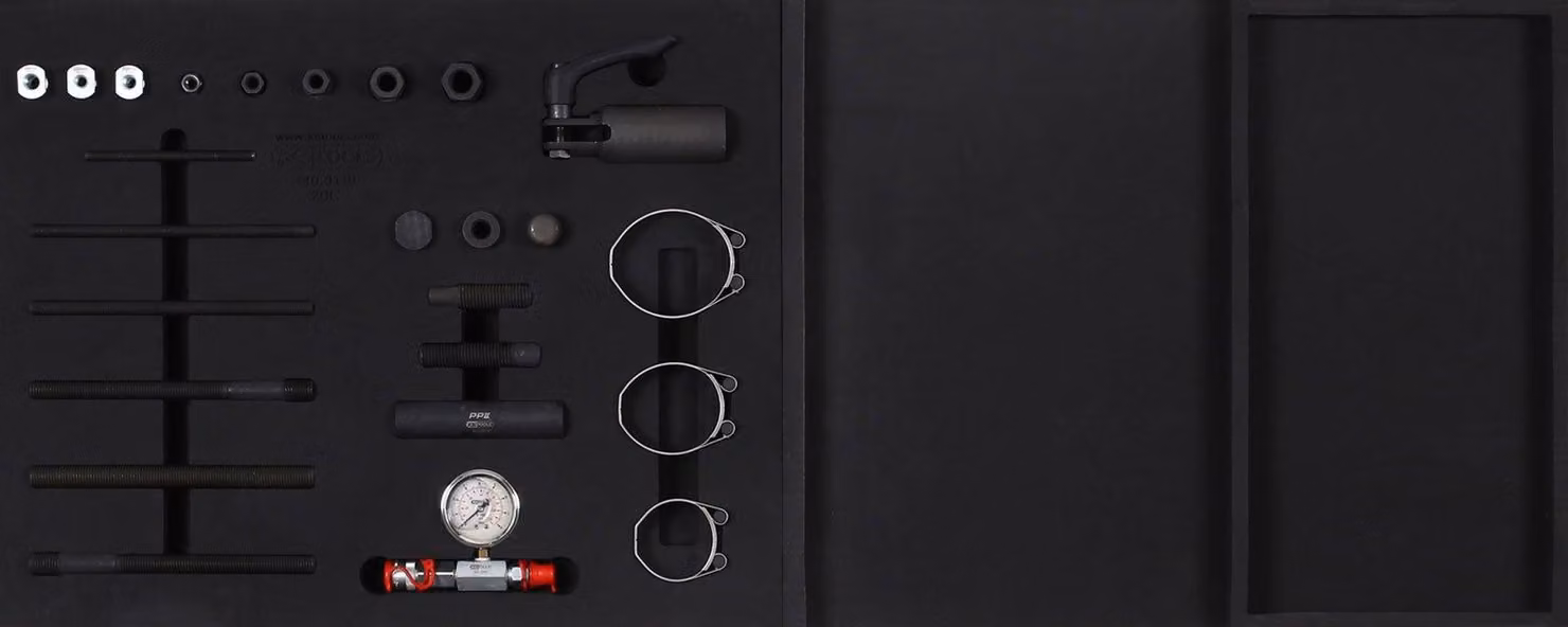 KS TOOLS MODULO set di inserti di sistema per cilindri idraulici senza utensili di azionamento 25 pezzi - 440.9025