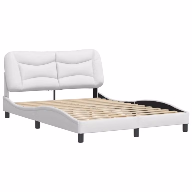 Giroletto senza Materasso Hvar Bianco 140x200 cm in Pelle finta